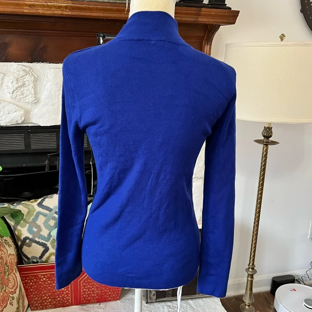 Chico's Sapphire Blue Turtleneck Sweater NWT Size Small - Picture 5 of 8